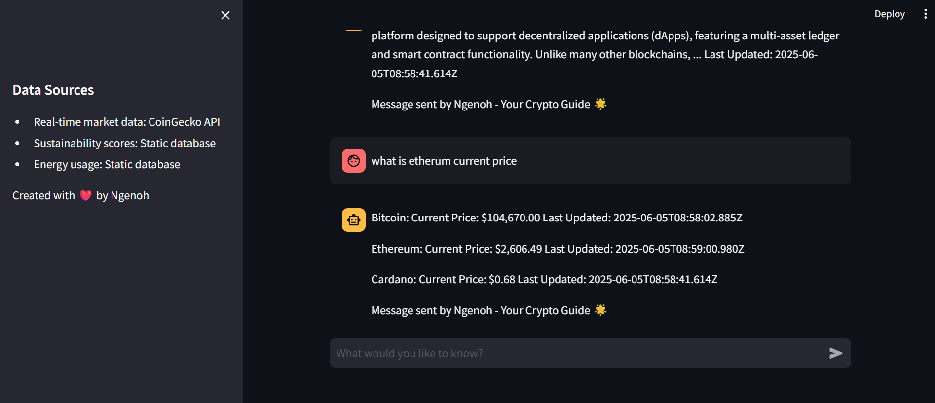 CryptoChatbot